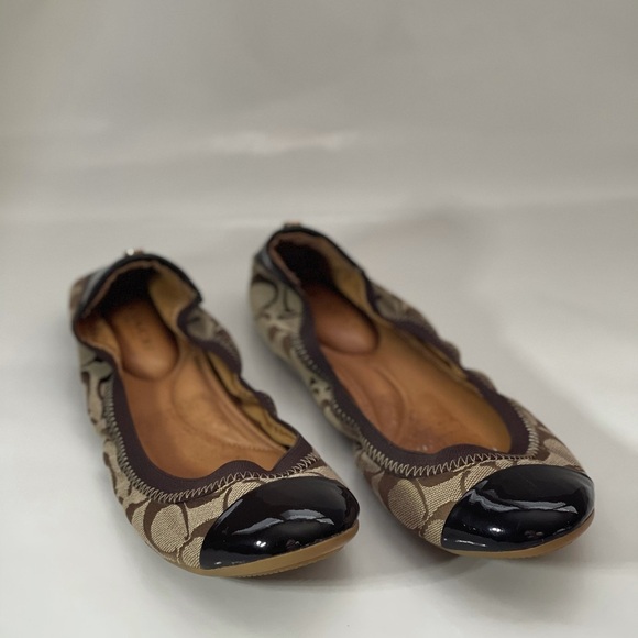 Coach Brown and Black Flats - Picture 6 of 6